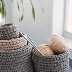 Rustic Yarn Basket